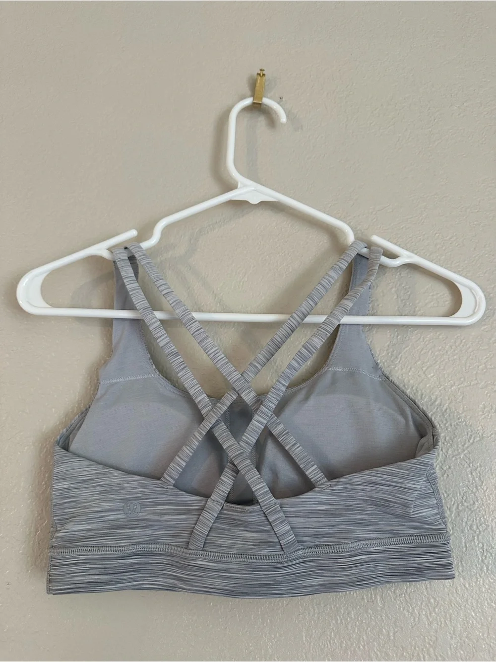 Lululemon Grey Space-Dye Energy Sports Bra Size 6